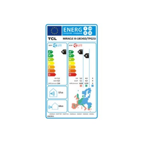 ΚΛΙΜΑΤΙΣΤΙΚΟ TCL MIRACLE III–18CHSD/TPG21I INVERTER 18000BTU R32 WI-FI